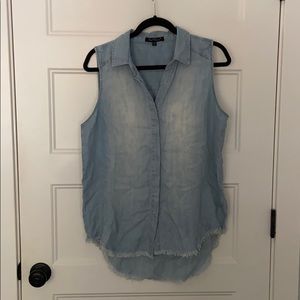 VELVET HEART sleeveless chambray top